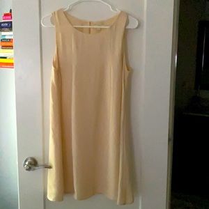 Pleated ivory slip dress